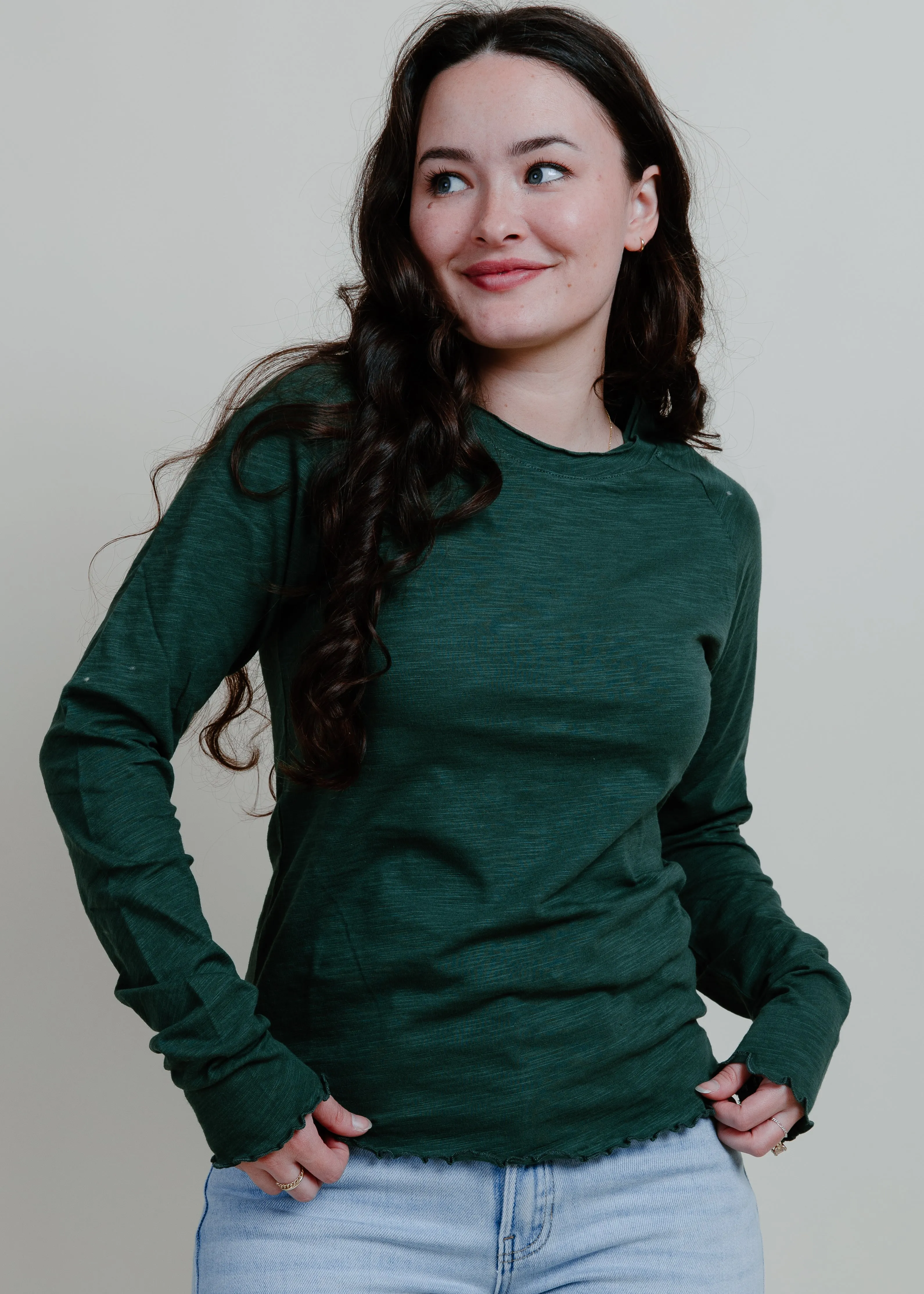 Draper Long Sleeve Top - Emerald