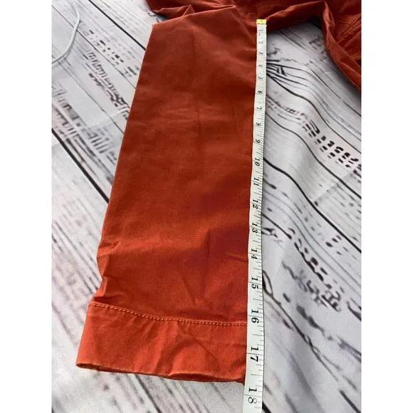 Eddie Bauer Jacket Womens 2p Long Sleeve Lapel Pockets Lightweight Orange