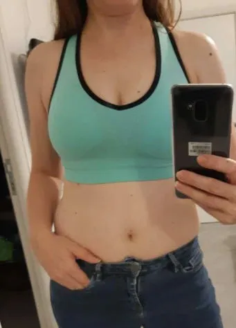 Energy Cut Out Back Sports Bra - Mint Blue