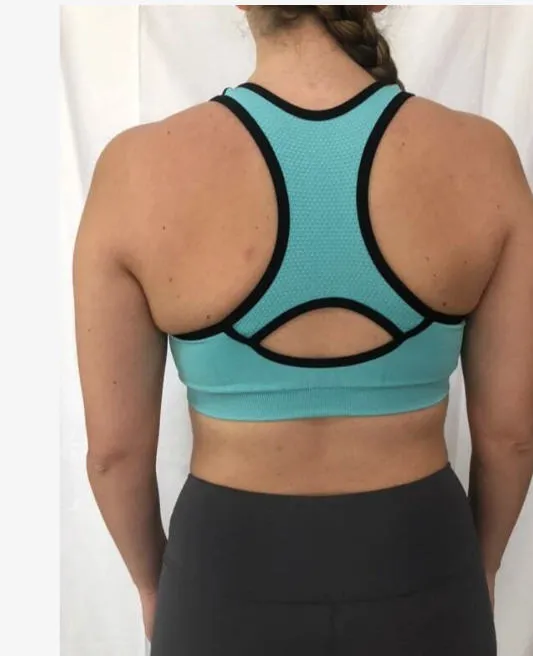 Energy Cut Out Back Sports Bra - Mint Blue