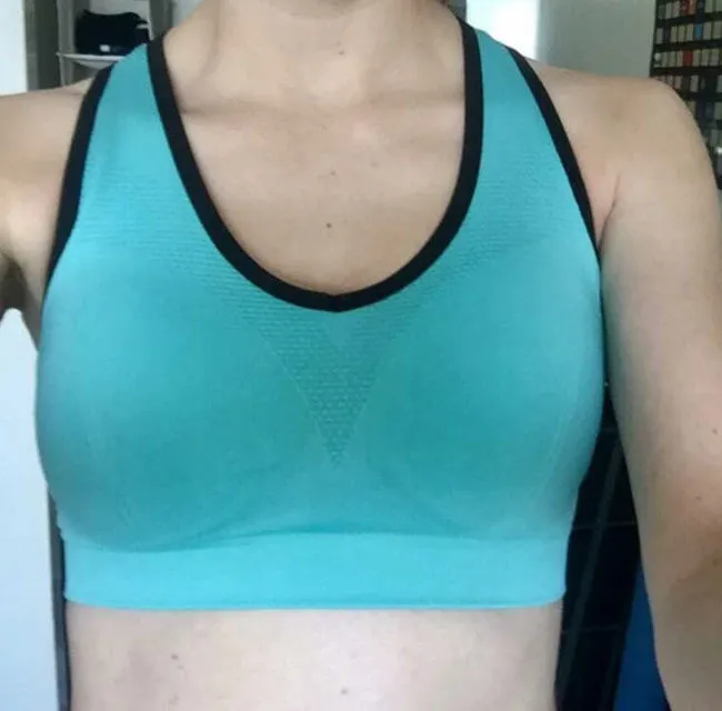Energy Cut Out Back Sports Bra - Mint Blue