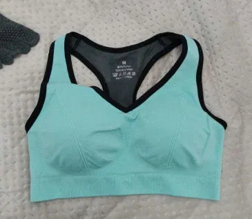 Energy Cut Out Back Sports Bra - Mint Blue