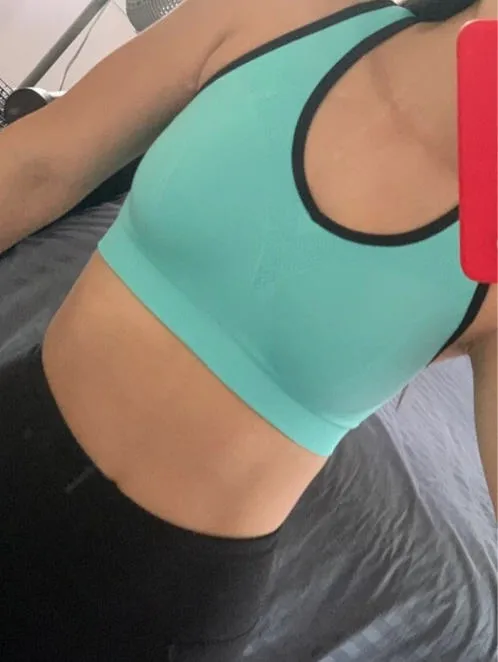 Energy Cut Out Back Sports Bra - Mint Blue