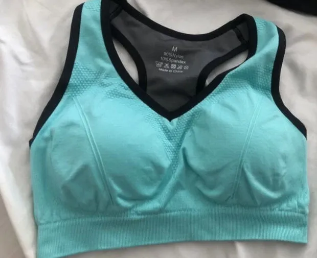 Energy Cut Out Back Sports Bra - Mint Blue
