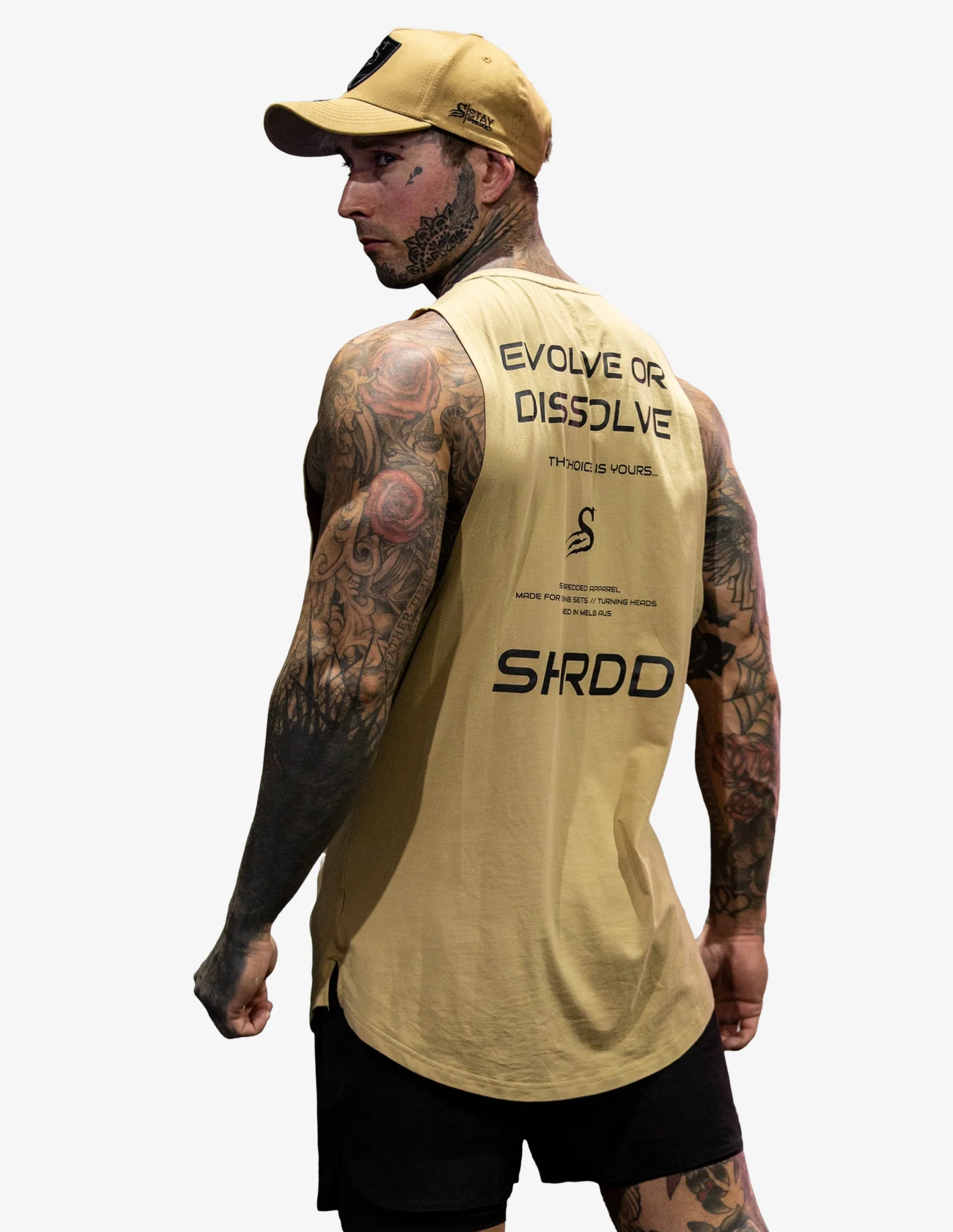 Evolve Longline Fitness Tanktop - Sand