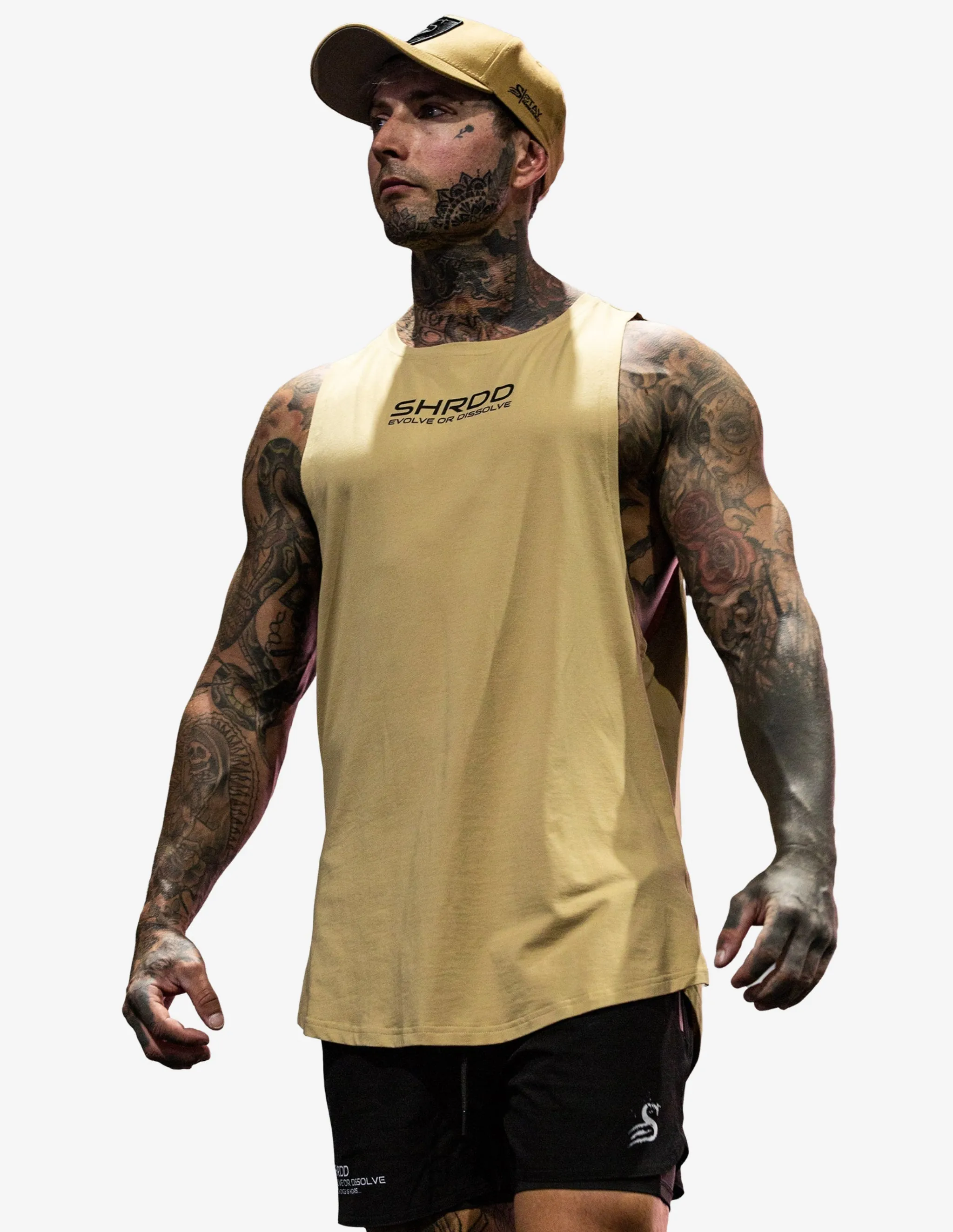 Evolve Longline Fitness Tanktop - Sand