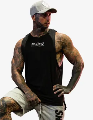 Evolve Longline Muscle Tanktop - Black/ White