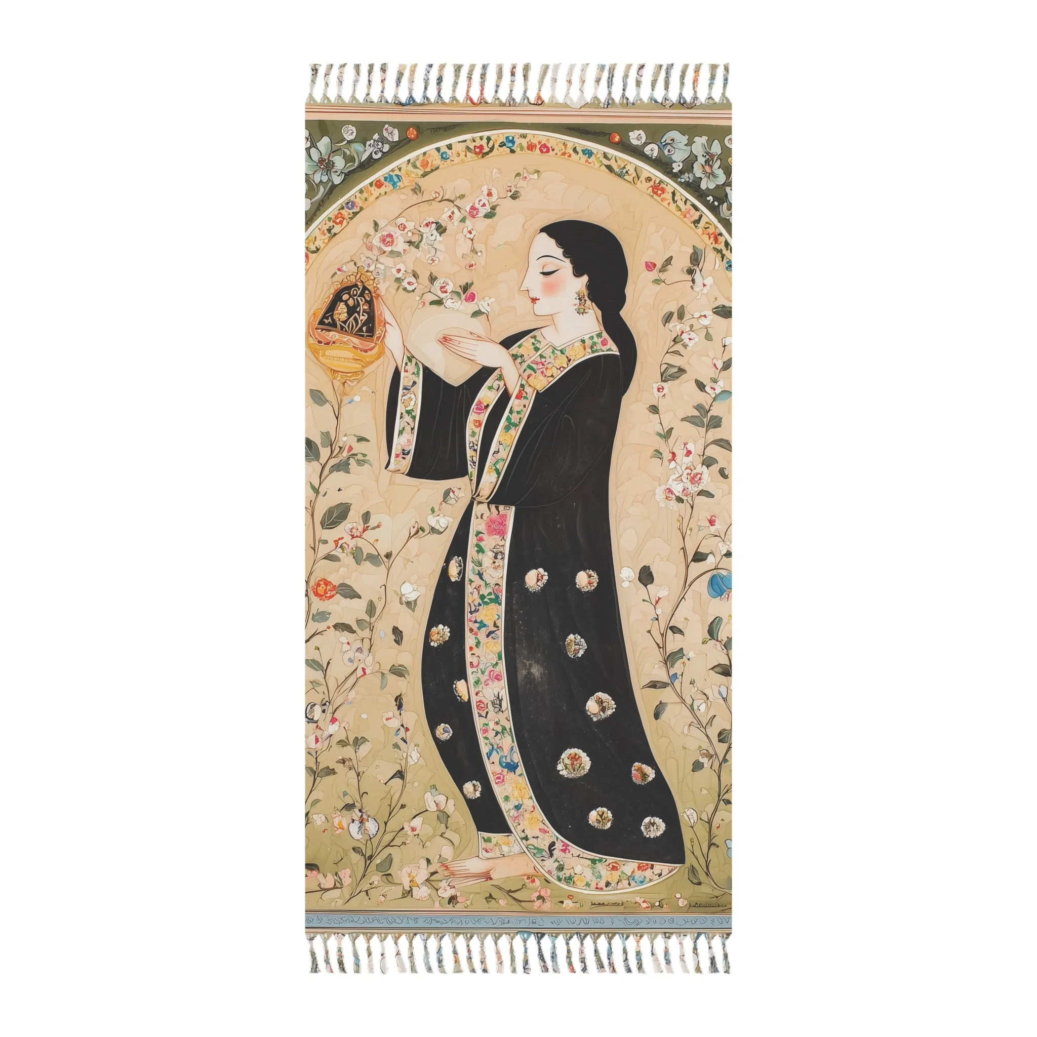 Floral Art Beach Towel