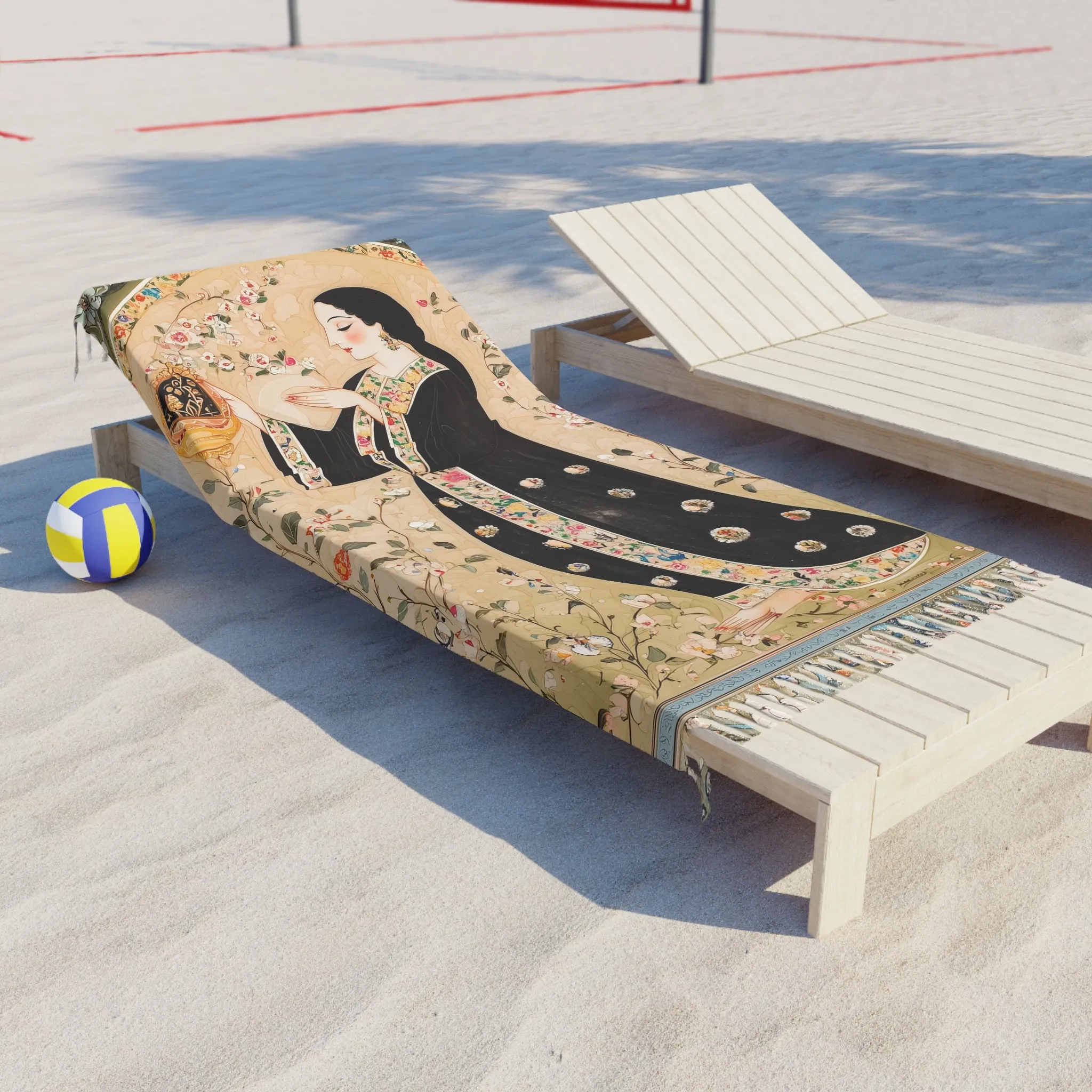Floral Art Beach Towel