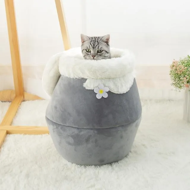 FluffNest™ | 3-in-1 Foldable Plush & Soft Cat Bed