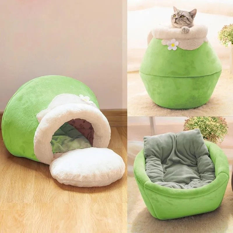 FluffNest™ | 3-in-1 Foldable Plush & Soft Cat Bed