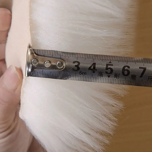 Fluffy Round Rug Artificial Wool Floor Carpet Home Decor