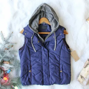 Forest Smoke Hooded Vest in Navy