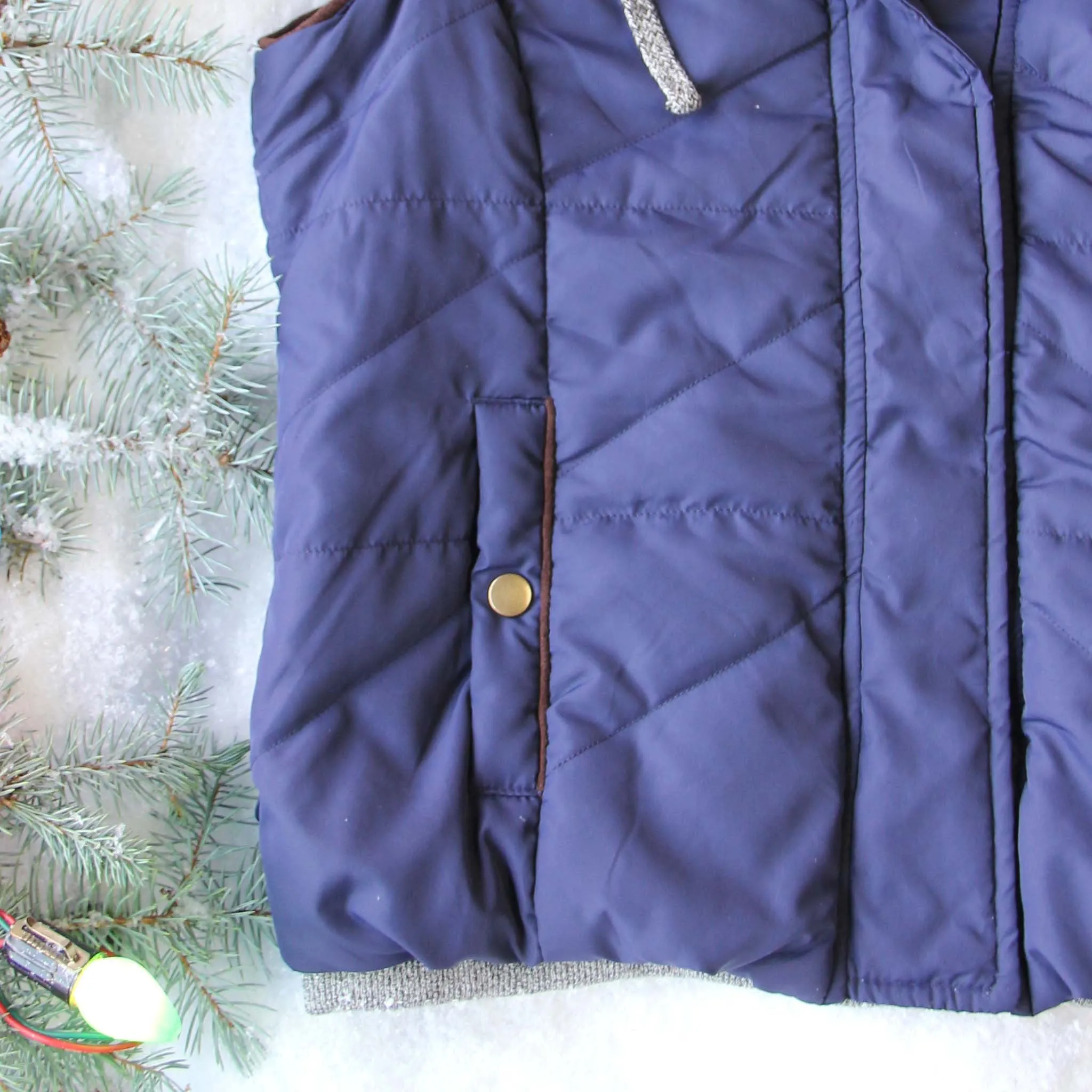 Forest Smoke Hooded Vest in Navy