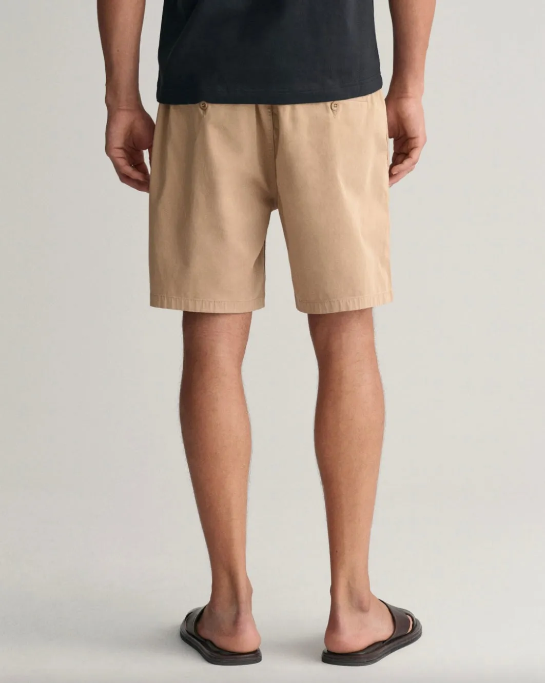 Gant Drawstring logo shorts - Dark khaki or marine