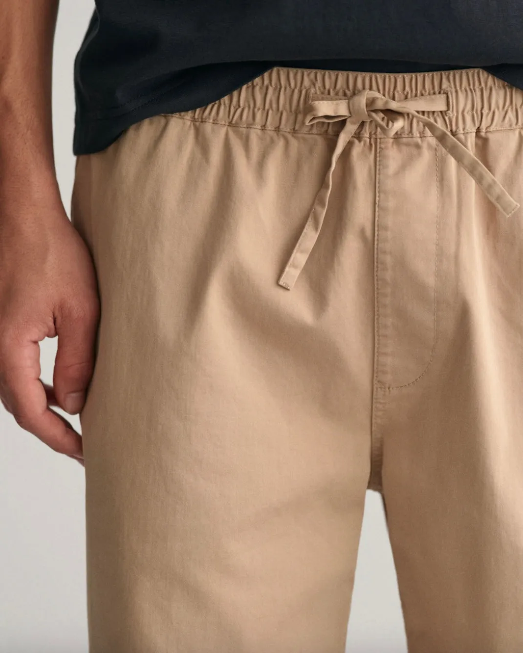 Gant Drawstring logo shorts - Dark khaki or marine