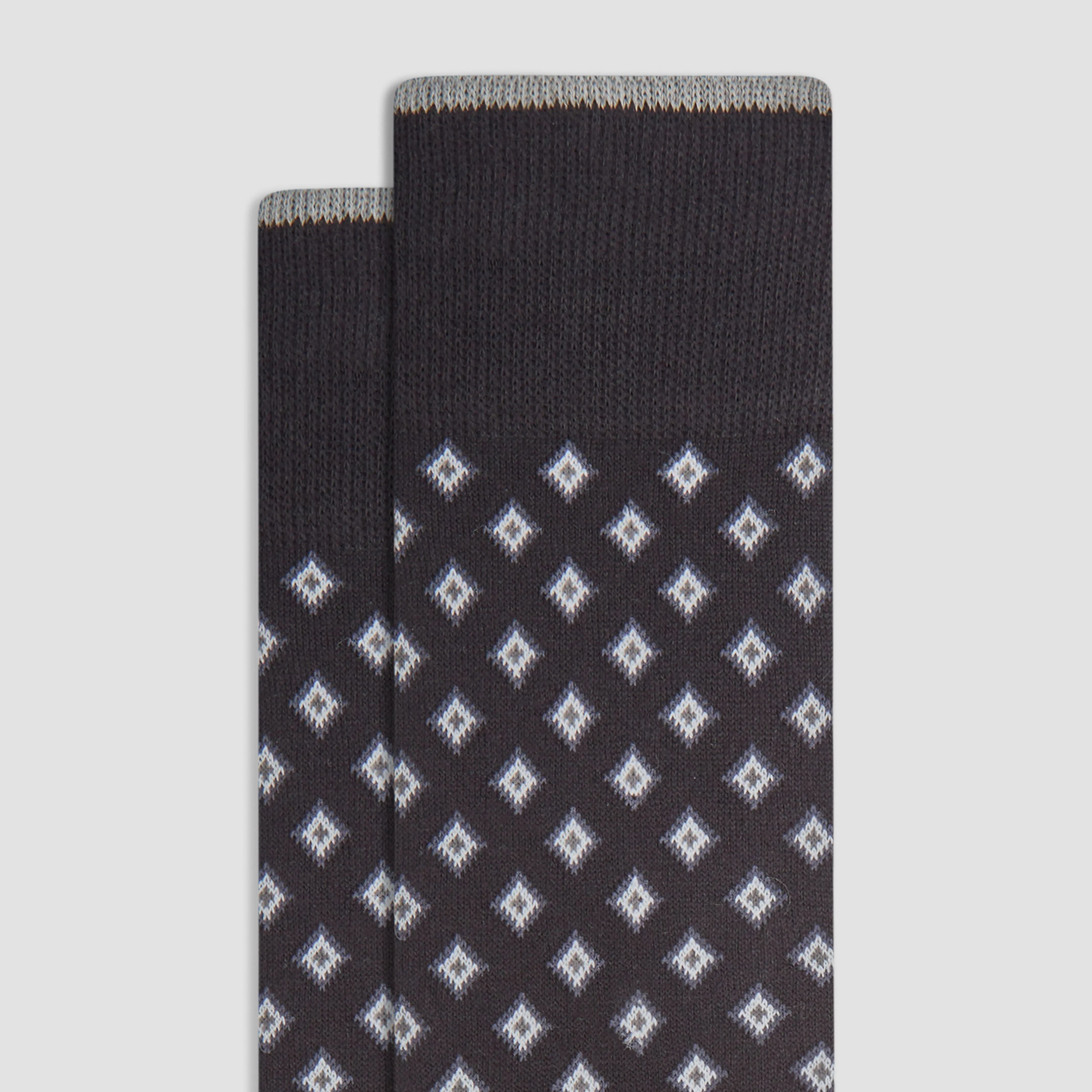 Geometric Cashmere Mid-Calf Socks
