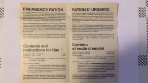 German Air Force Survival Ration NATO approved vintage