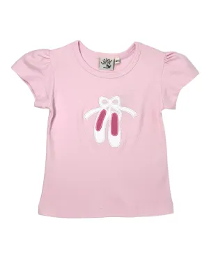 Girls Ballet Slippers Tee - Lt/Pink