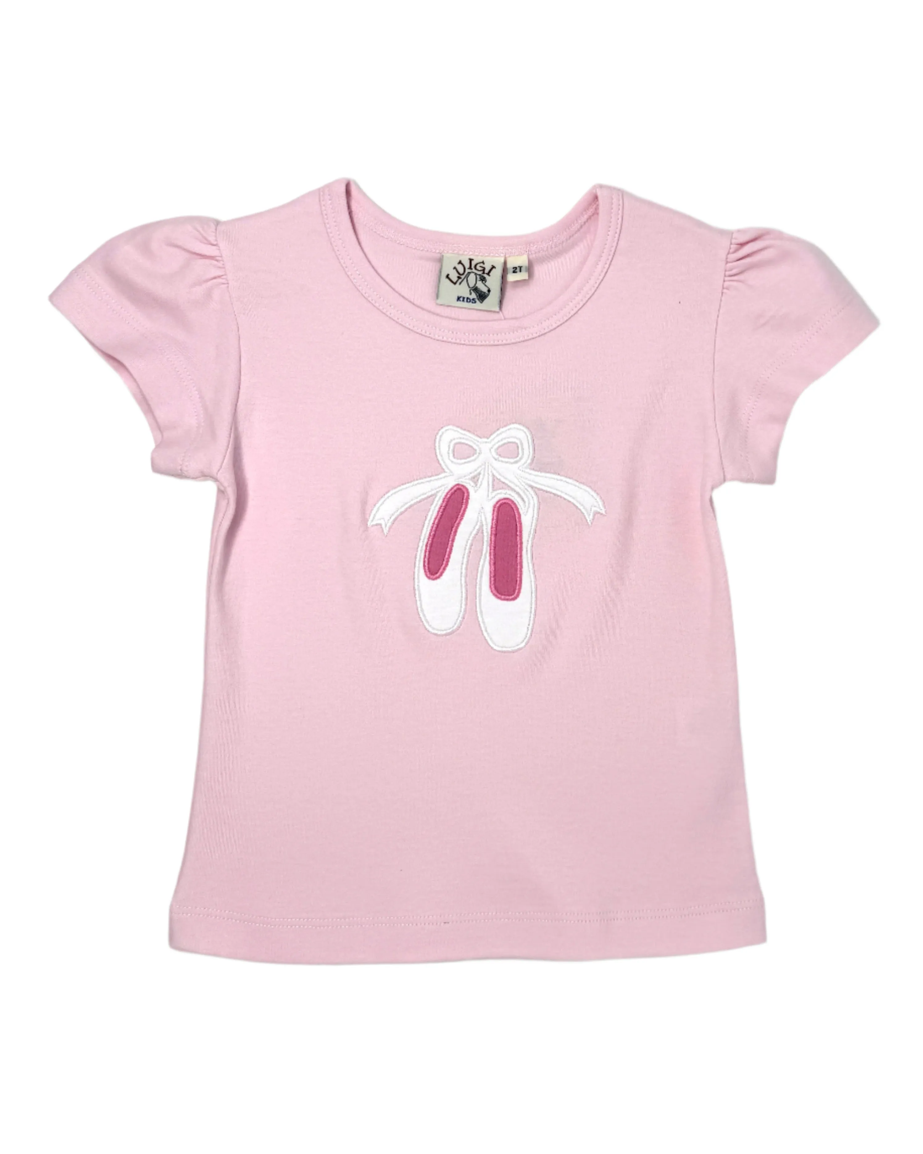 Girls Ballet Slippers Tee - Lt/Pink
