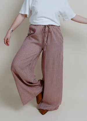 Hampton Summer Striped Pants - Pink