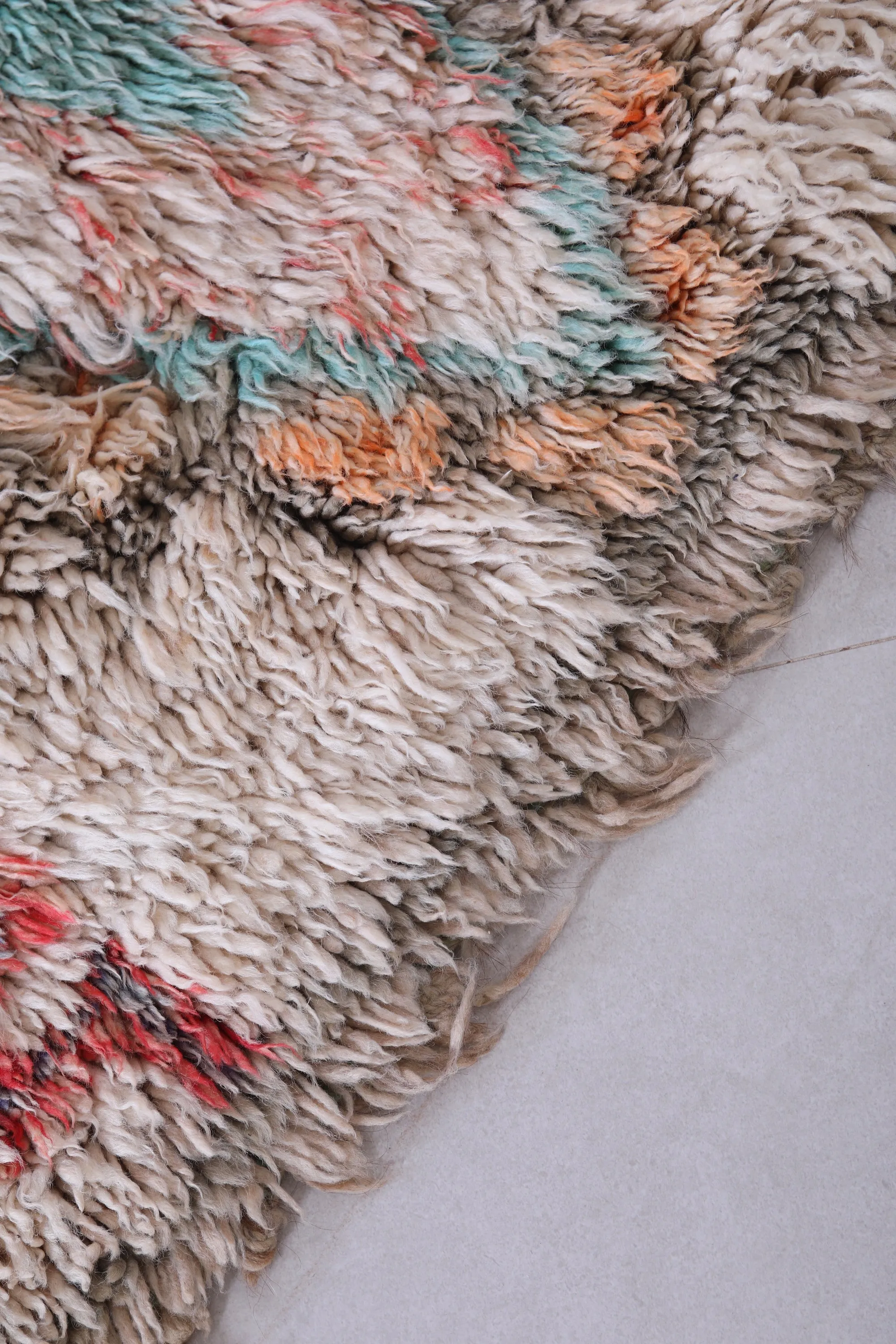 Handmade Moroccan Runner Rug - Colorful Tribal Design | 3.2 x 6.2 ft