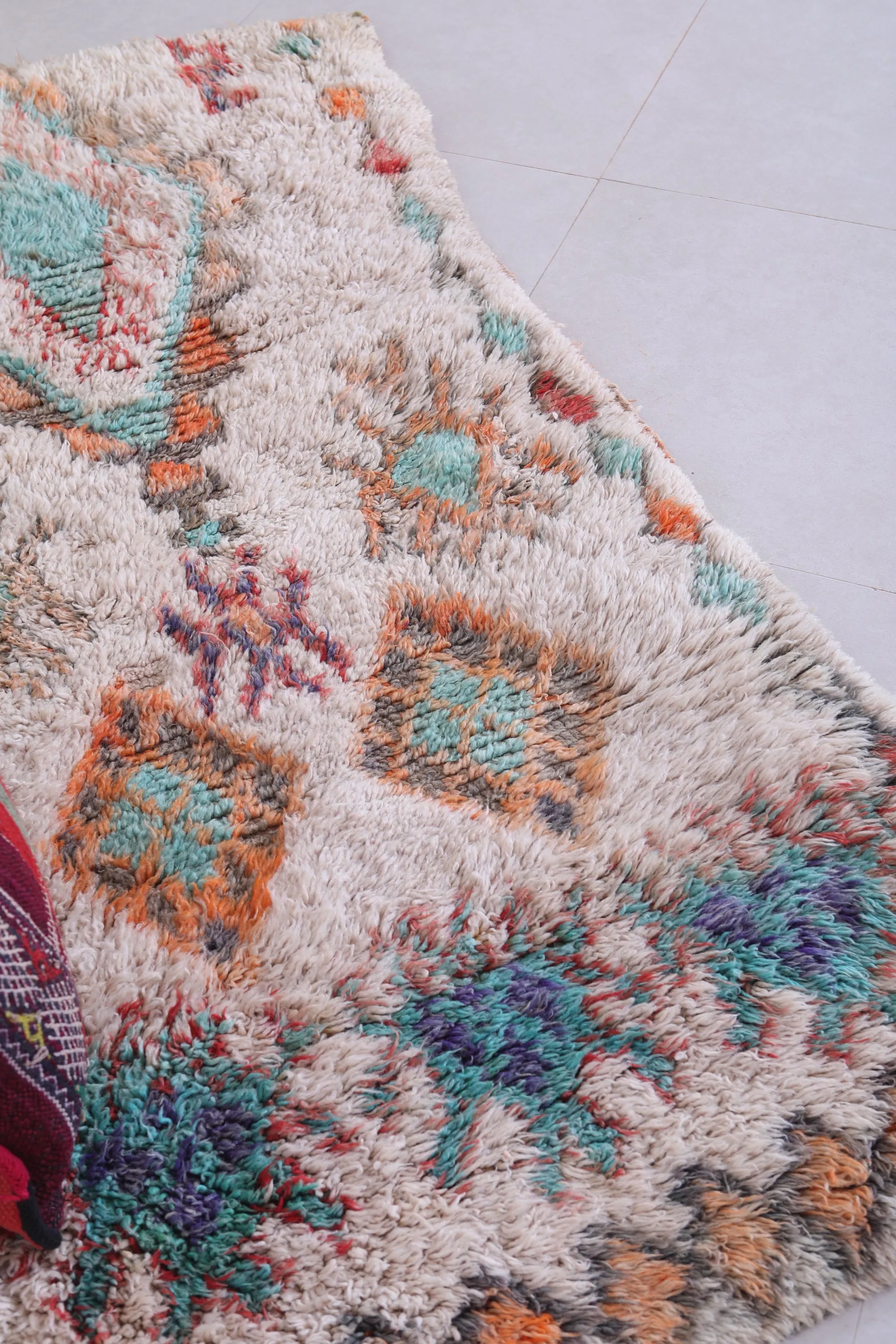Handmade Moroccan Runner Rug - Colorful Tribal Design | 3.2 x 6.2 ft