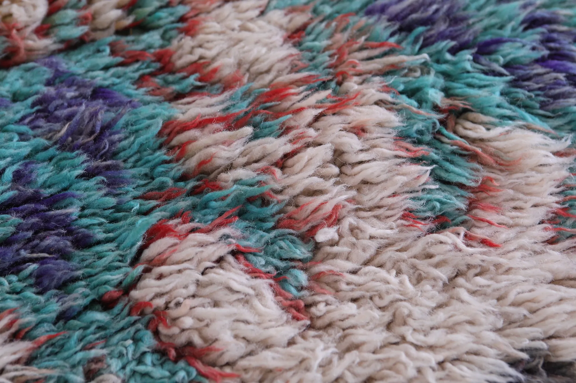 Handmade Moroccan Runner Rug - Colorful Tribal Design | 3.2 x 6.2 ft