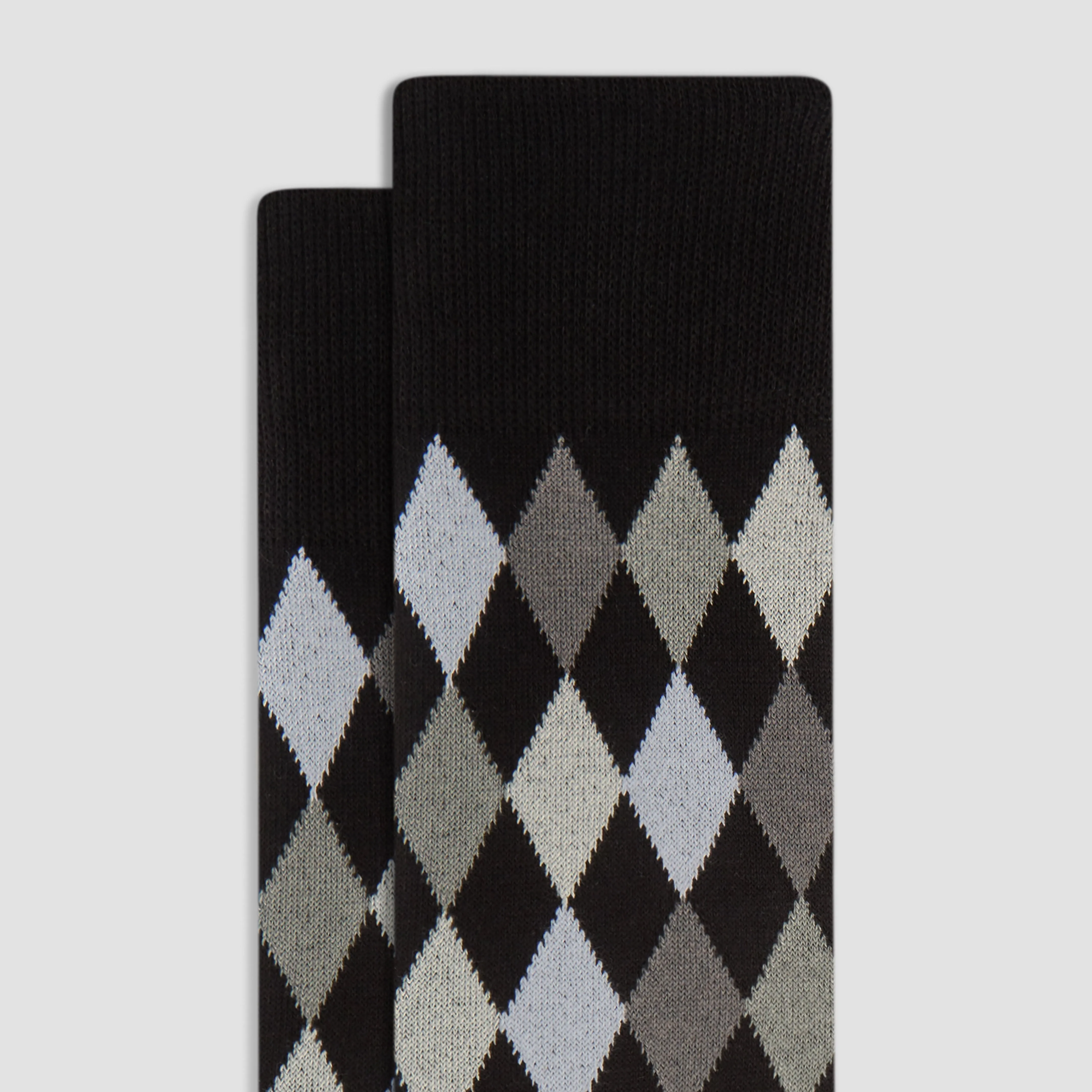 Harlequin Cashmere Mid-Calf Socks