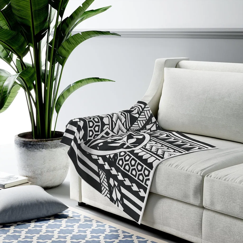 Hawaii Kanaka Tribal Velveteen Plush Blanket