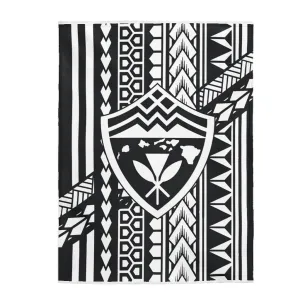 Hawaii Kanaka Tribal Velveteen Plush Blanket