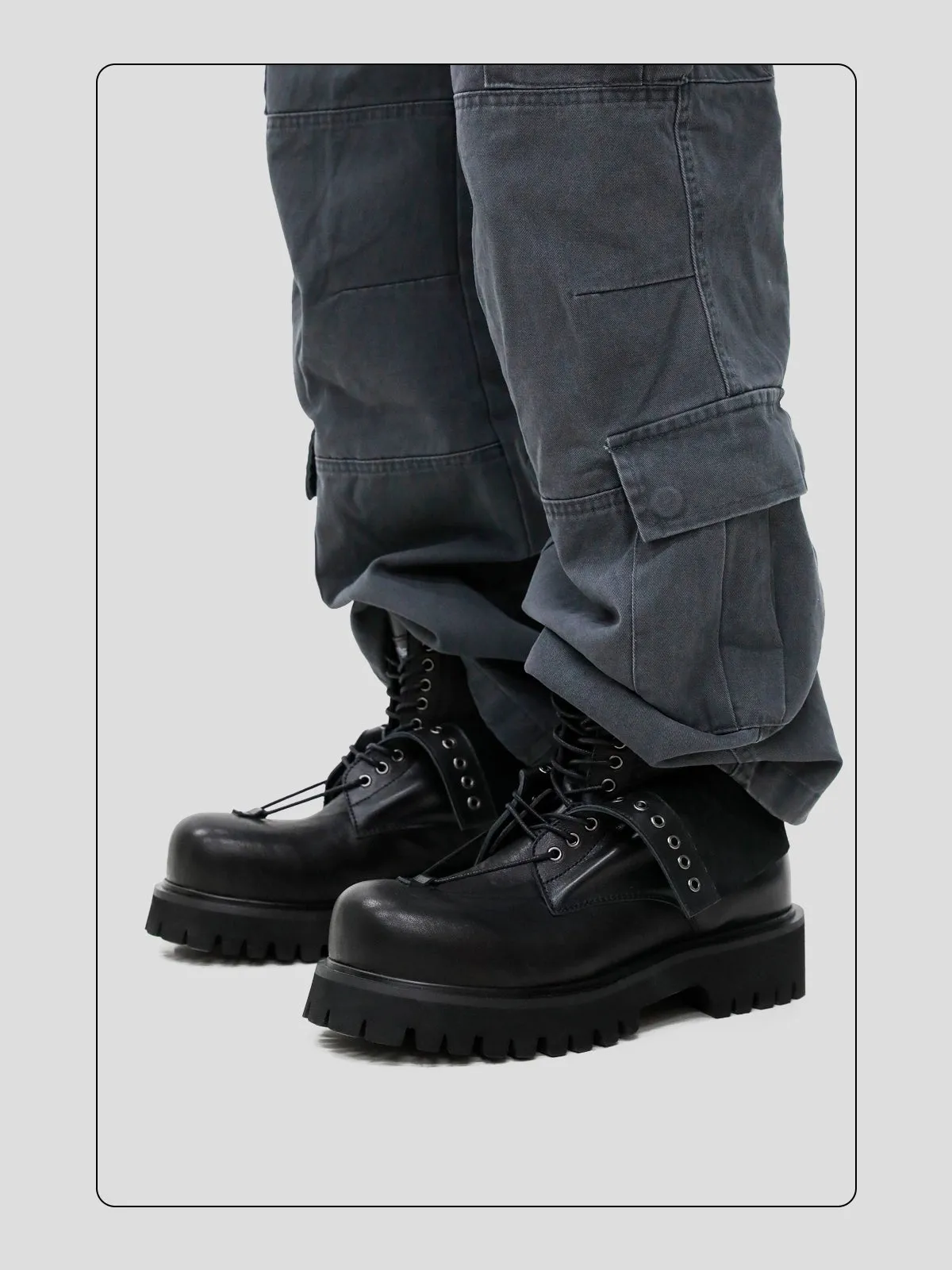 Heavy-Duty Cowhide Motorcycle Boots