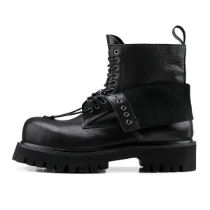 Heavy-Duty Cowhide Motorcycle Boots