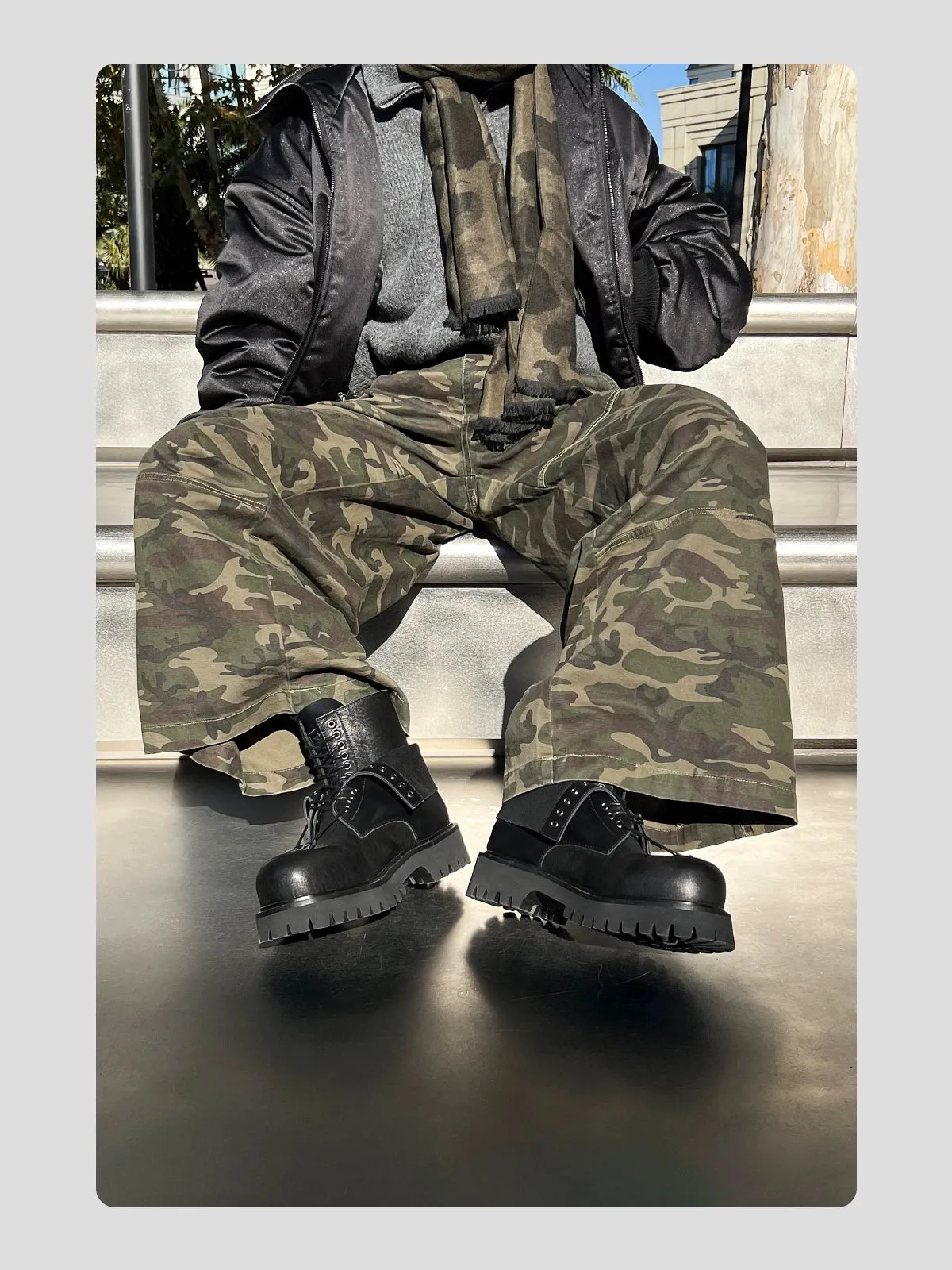 Heavy-Duty Cowhide Motorcycle Boots