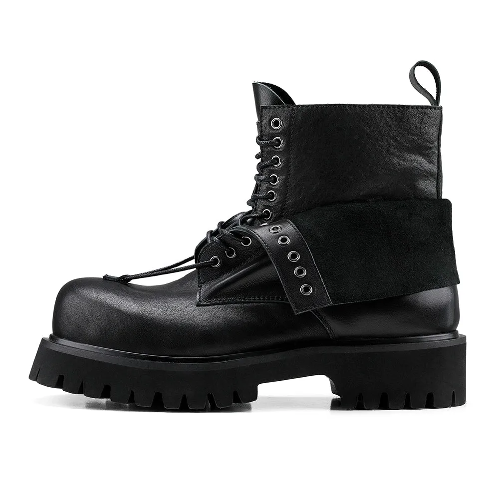 Heavy-Duty Cowhide Motorcycle Boots