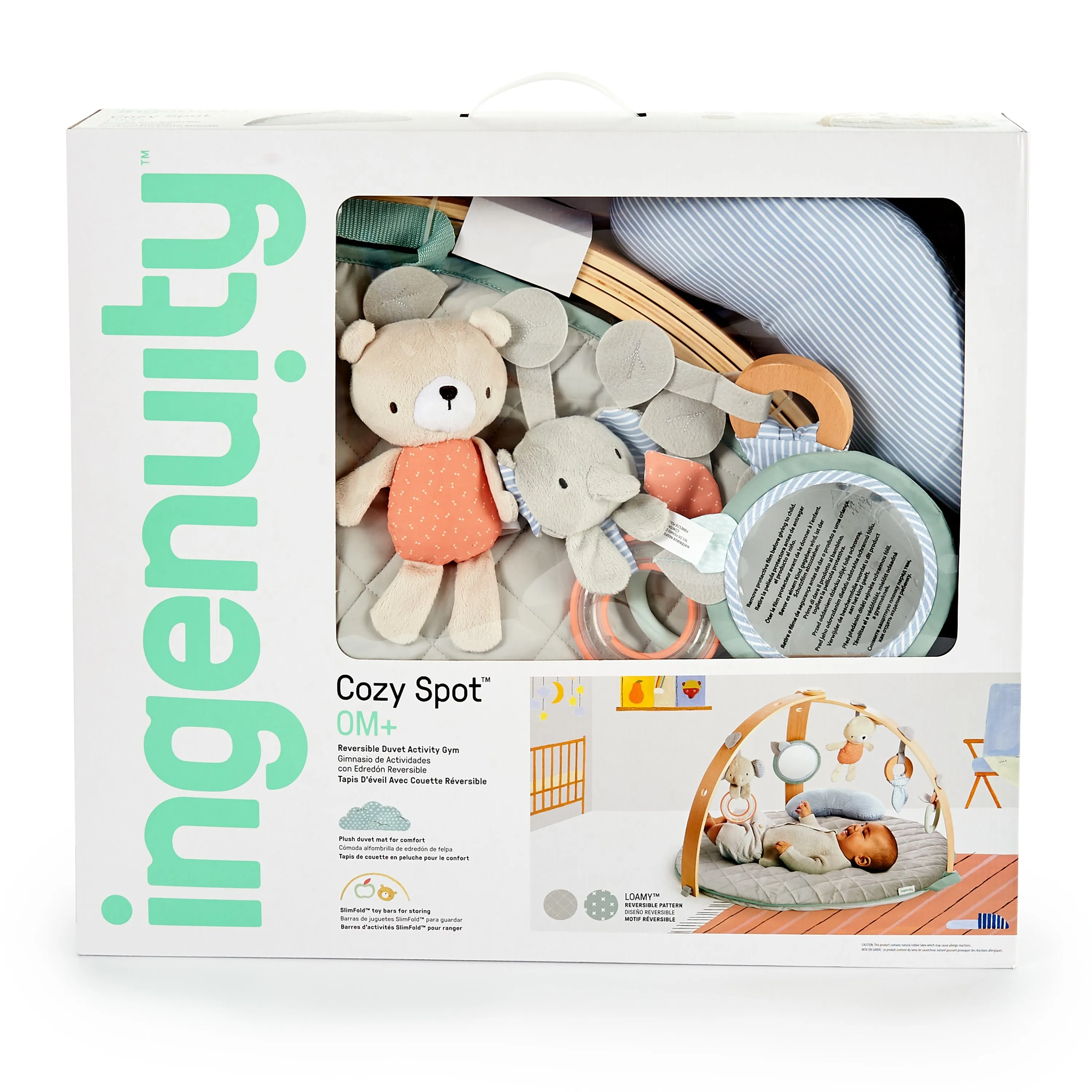 Ingenuity Cozy Spot™ Reversible Duvet Activity Gym - Loamy™