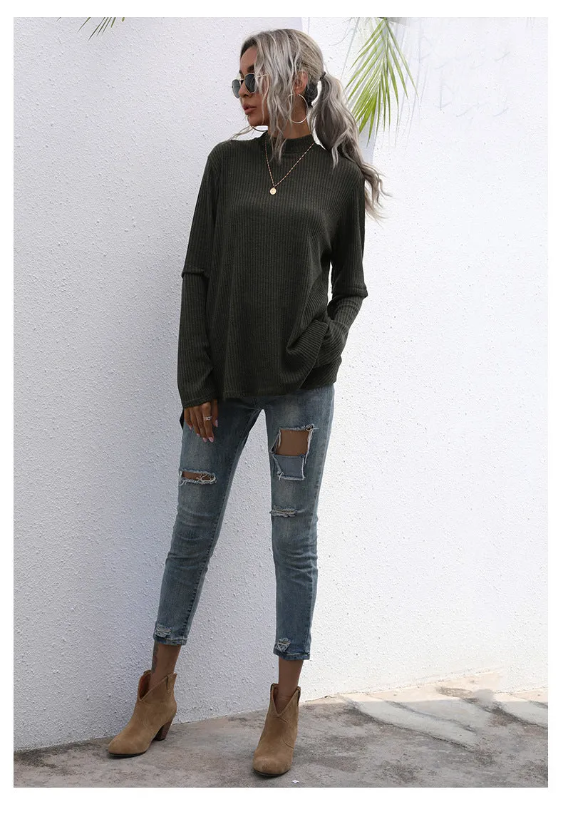 Irregular Patchwork Knitted Sweater