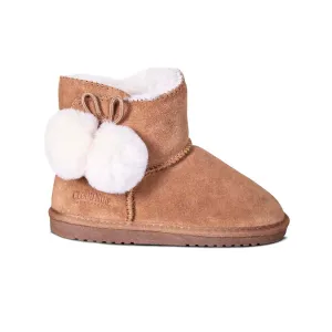 Kid's Sheepskin Pom Pom Boot
