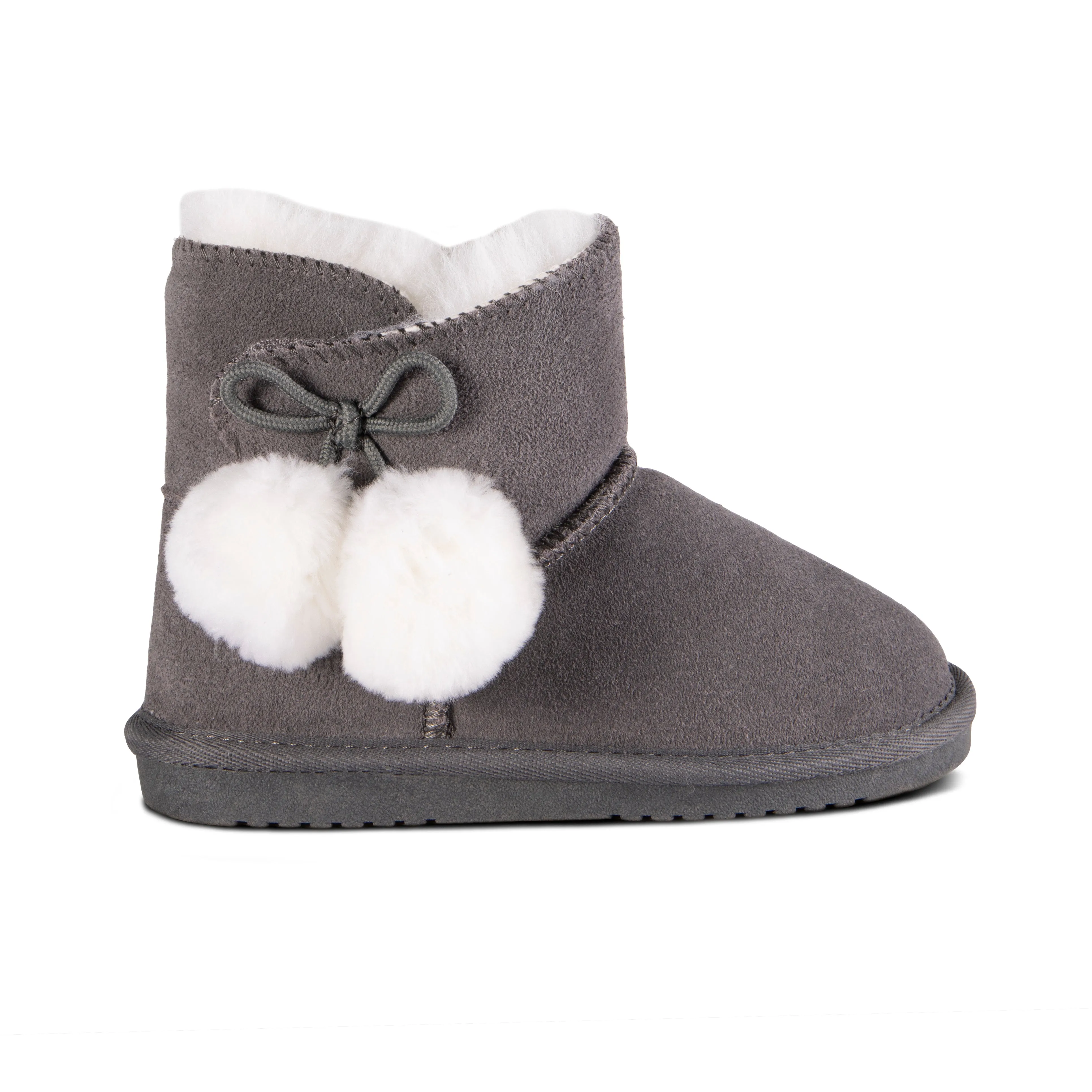 Kid's Sheepskin Pom Pom Boot