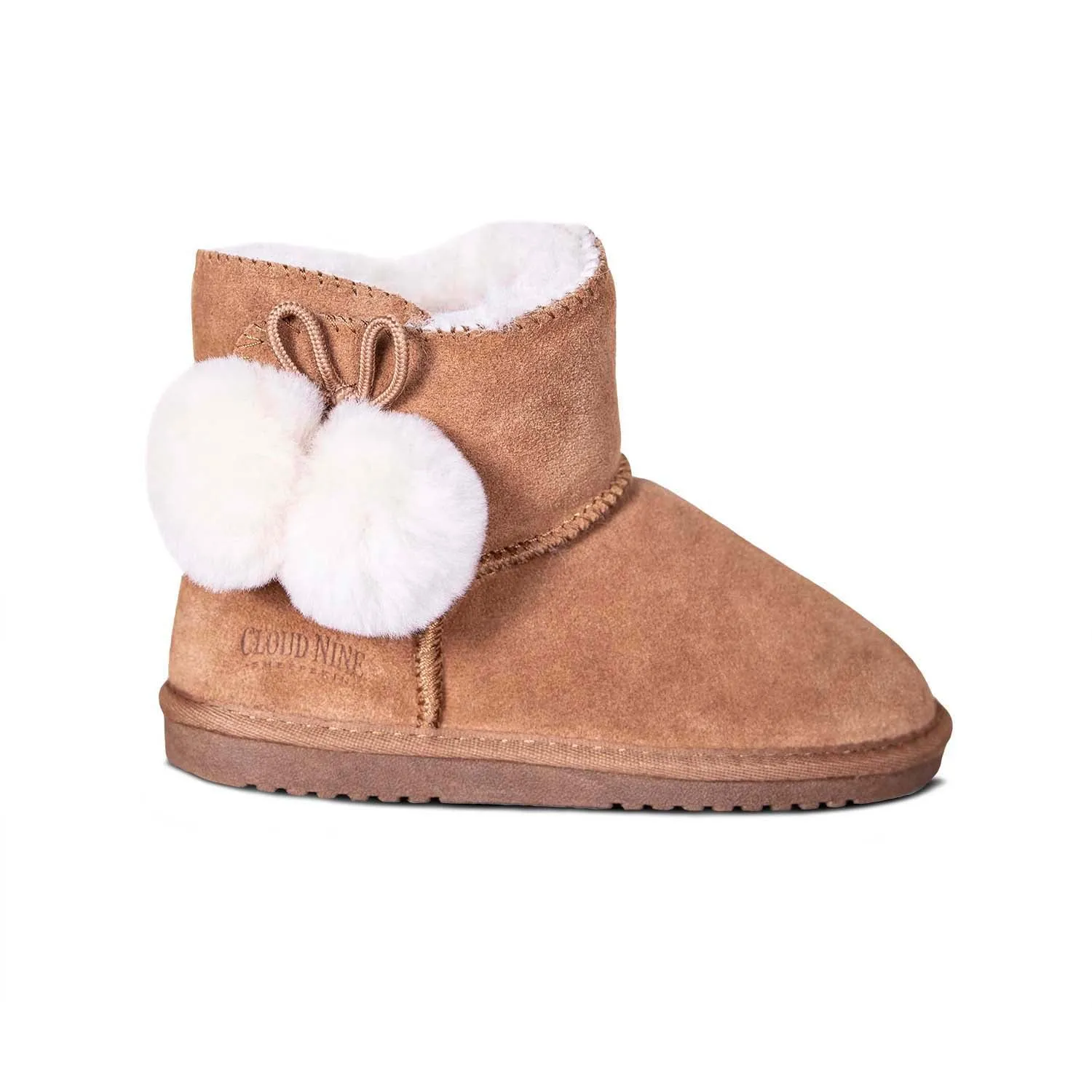 Kid's Sheepskin Pom Pom Boot