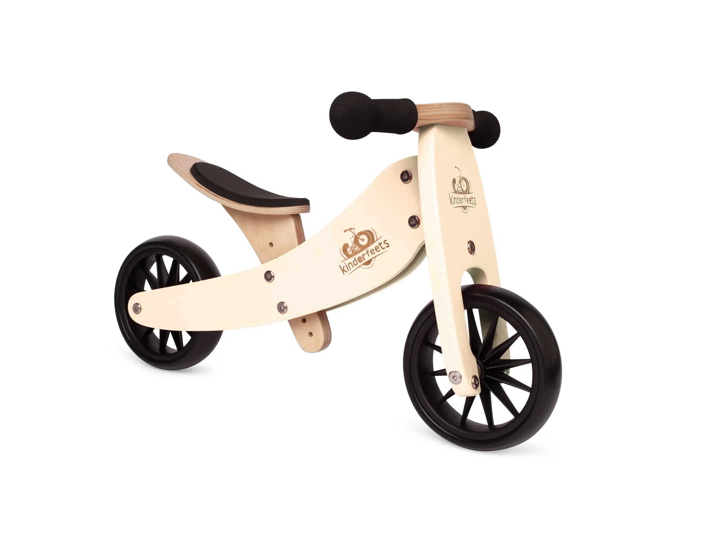 Kinderfeets Tiny Tot 2-in-1 Tricycle Balance Bike (Cream)