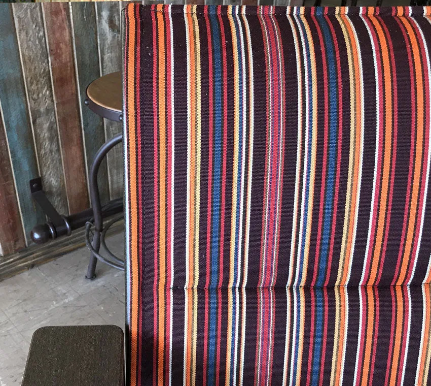 Kingston Sling Swivel Bar Chair in Salsa Tandoori Stripe