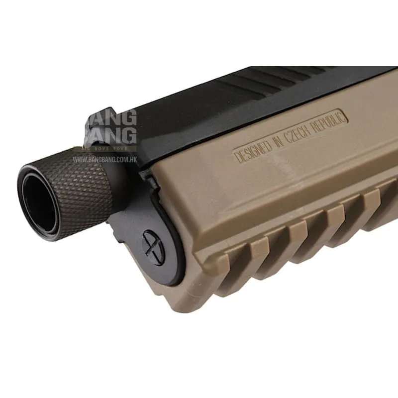 KJ Works CZ P-09 Duty (ASG Licensed) with 14mm CCW Thread Barrel - CO2 Version (TAN)