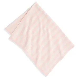 Knit Striped Baby Blanket -- Pink