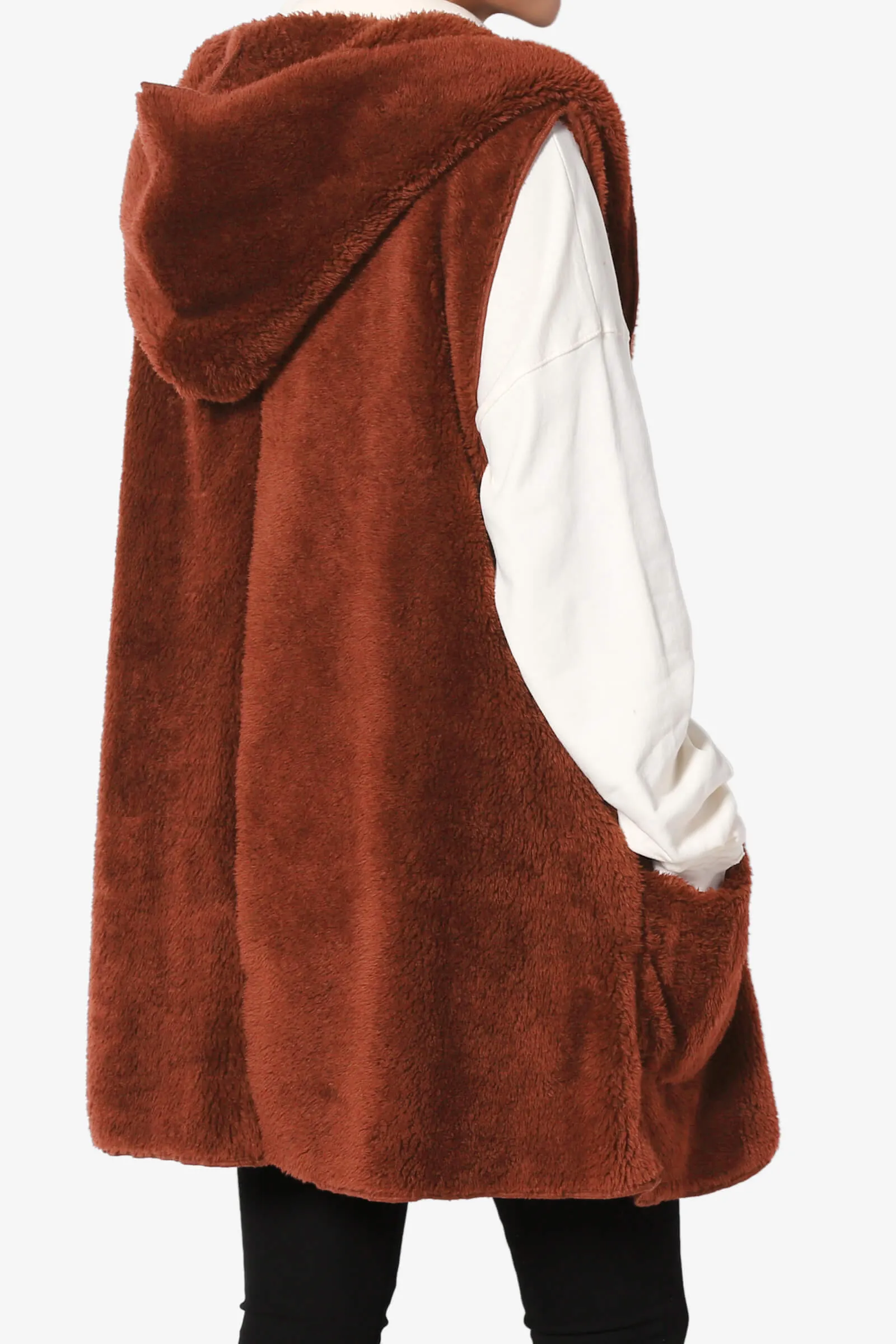 Kora Sleeveless Coziest Pocket Hooded Cardigan