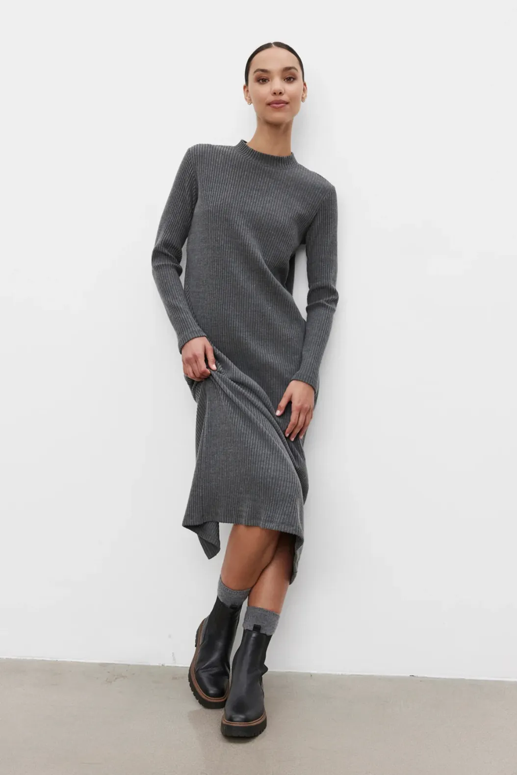 Liz Cozy Rib Dress