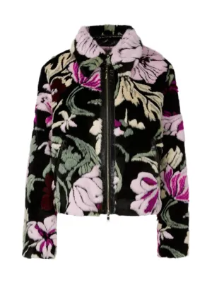 Marc Cain Faux Fur Floral Outdoor Jacket