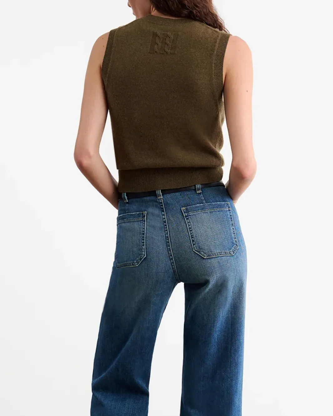 MAY SWEATER TANK IN DARK MOSS