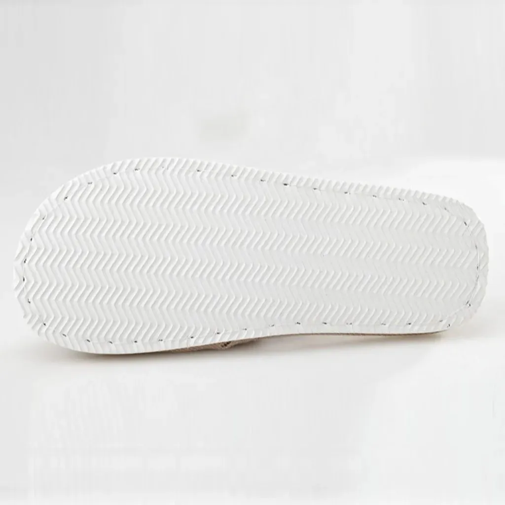 Men's And Women's Home Slippers Solid Colour Comfortable Flat Slippers Fashion Simple Linen Slippers Men's Shoes Women's Shoes