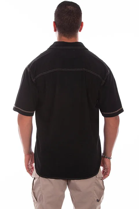 Men's Farthest Point Collection Shirt: Short Sleeve The Voyager Black